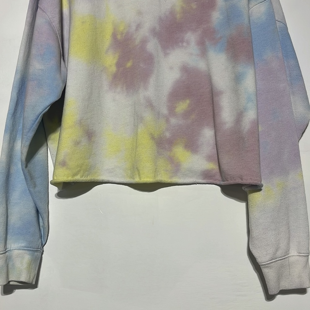 Colsie Tye-Dye Long Sleeve Raw Hem Sweatshirt Size XL - Picture 3 of 8